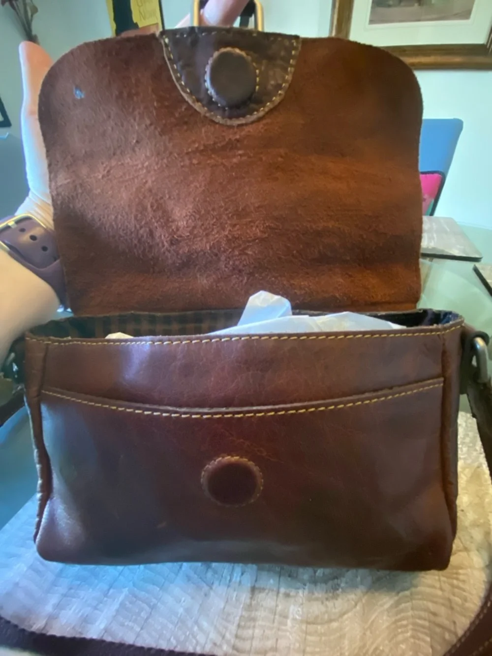 Jack Georges Voyager Emma Petite Crossbody Bag 7217 Brown Leather